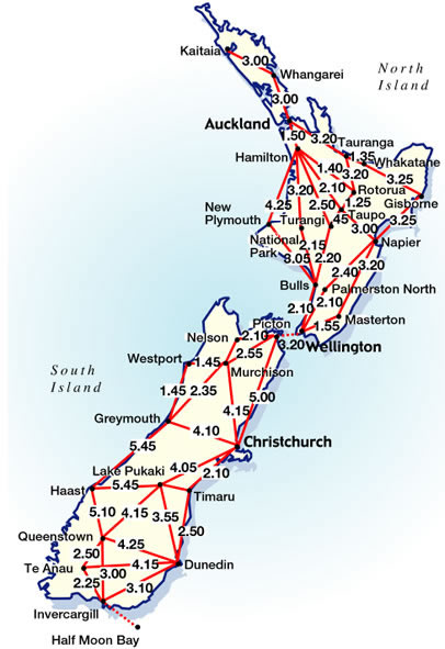 Reisafstanden in Nieuw Zeeland en wat zijn de